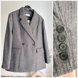 Mango Wool Blend Jacket Blazer New